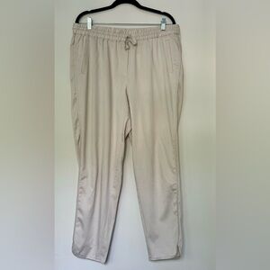 J Jill Pull On Pants Tapered Drawstring Pockets Lyocell Green Size Large Lounge